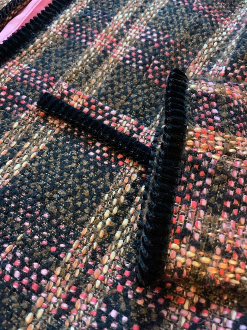 Fundamental Things Tweed Plaid Blazer Jacket Size 14 - Picture 7 of 12